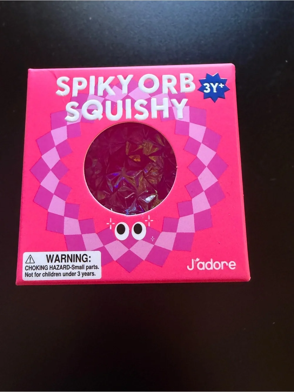 New J'adore Spiky Orb Squishy Textured Sensory Squeeze Squish Toy Pink Ball 3+